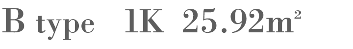 B type  1K  25.92m2 