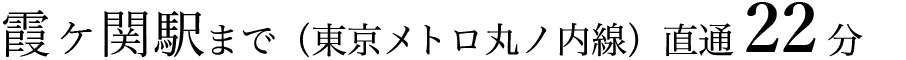 霞が関駅まで（東京メトロ丸ノ内線）直通20分